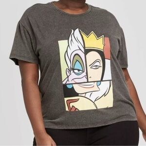 Disney Gray Villains Graphic Tee Size L